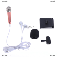 wucuuk 3.5MM STEREO Studio MIC KTV คาราโอเกะมินิไมโครโฟนพร้อมหูฟัง/ขาตั้ง