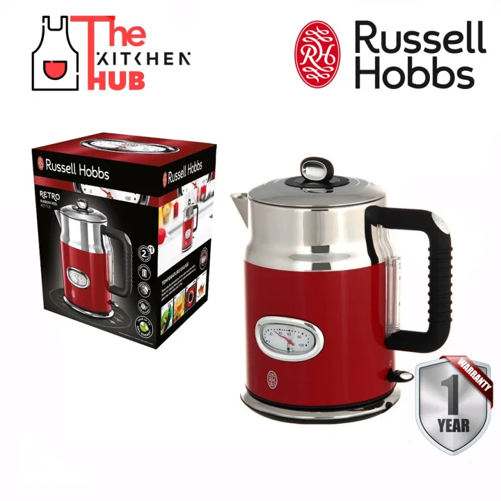 Russell Hobbs 1.7L Retro Red Electric Kettle 2167070 Lazada PH