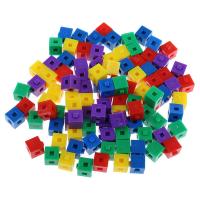 CCFine 100 Pack Colorful Puzzle Blocks Building Blocks Cube Set  in 5 Colors