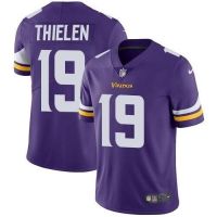 เครื่องแบบไวกิ้งผ้าใบงานเขียน Nfl Minnesota Vikings หมายเลข19 Adam Thiellen ชุดเจอร์ซีย์เล่นกีฬาผู้ชาย