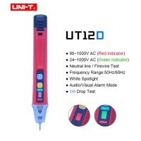 Uni-T เครื่องวัดโวลต์มิเตอร์ Ac Ut12d/S/M/E 24V/90V-1000V ซ็อกเก็ตปากกาแบบ Non-ตัวทดสอบแบบสัมผัสกระแสโวลต์ดินสอทดสอบไฟฟ้า