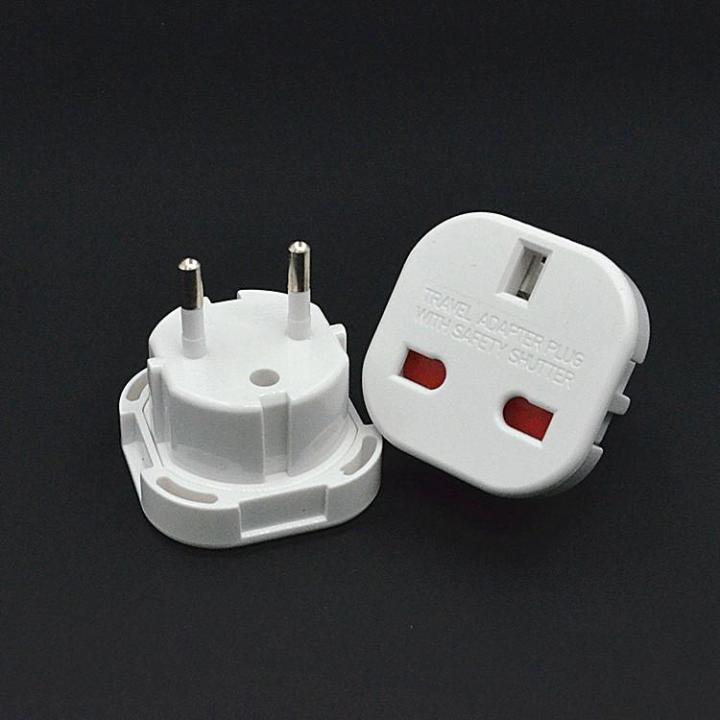Black/White UK TO EU European Travel Apater, 2 Pin Universal Charger Plug  Converter Wall Plug Socket 
