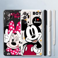 DISNEY 2022 Minnie Case for Samsung Galaxy Note 20 Ultra 10 Plus 8 9 Liquid Silicone S22 S20 S21 FE 5G Soft Phone Cover