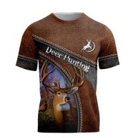 Unisex Hunting Graphic 3D Printed Mens T-Shirt For Men Summer Tops Short Sleeve   Fashion Casual Oversized Tee Shi