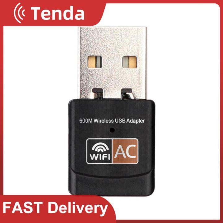{ Fast delivery } 600Mbps Dual Band 2.4G / 5G Hz Wireless Lan USB PC WiFi Adapter 802.11AC
