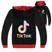 TIK TOKS สีดำ/ สีเทาแจ็คเก็ตสำหรับเด็ก15ปีเด็กหญิงอายุเด็กผ้าฝ้าย + โพลีเอสเตอร์แขนยาวฤดูใบไม้ผลิและฤดูใบไม้ร่วงคลุมด้วยผ้าซิปเสื้อกันหนาว3-16ปีเสื้อผ้าเด็ก