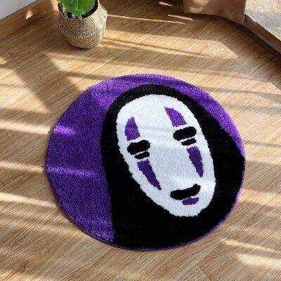 【YF】 LAKEA Handmade Tufted Rug Soft Smile Face Carpet Round Cartoon Children Anit-Slip Floor Mats Japense INS Style Balcony Porch