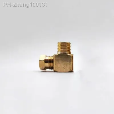 4mm 6mm To M6 M8 M10 1/8 quot; BSP Male Thread Brass Elbow Compression Ferrule Tube Pipe Fitting Connector For Oil Lubrication System