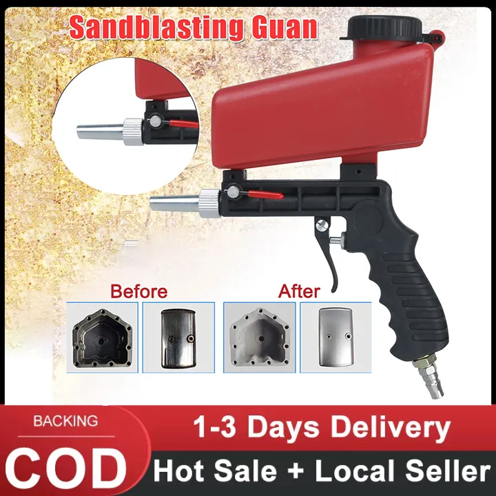 【Local delivery】Adjustable Sandblasting Gun 90psi Portable Sand Blaster