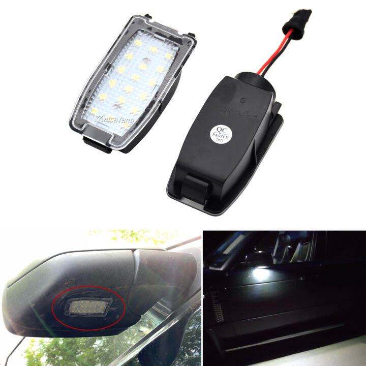 2x-สำหรับ-volvo-s60-s80-v70-xc70-land-rover-discovery-freelander-led-ภายใต้กระจก-puddle-โคมไฟกระจกมองหลังด้านข้าง-light