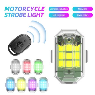 Wireless Remote Control Waterproof LED Strobe Light for Motorcycle Car Bike Scooter Anti-collision Warning Lamp Flash Indicator