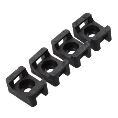 100Pcs Black 4.5mm Width Cable Tie Saddle Type Mount Base Wire Holder USB Charging Data Line Cable Winder Universal