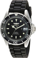 Invicta Mens Pro Diver Automatic-self-Wind Watch with Silicone Strap, 19 (Model: Black)