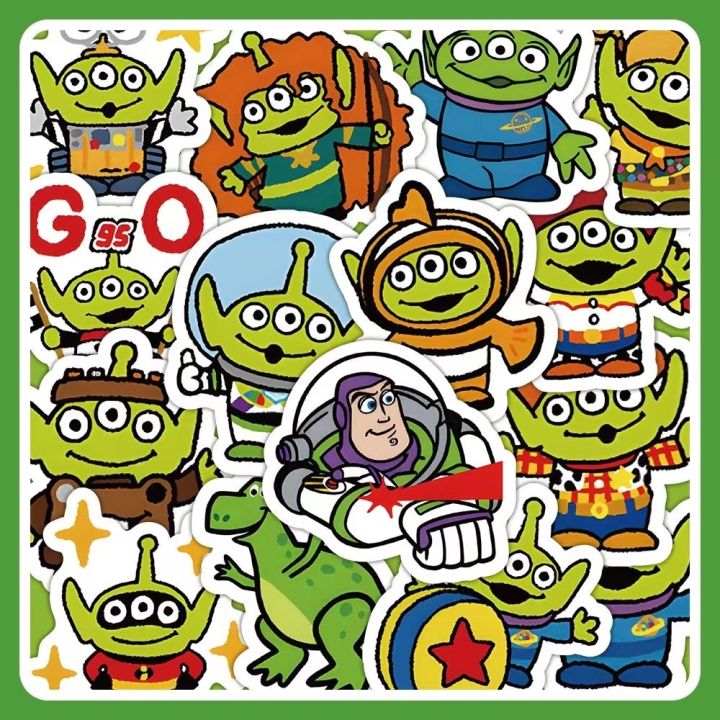 【Ready Stock】 128pcs Toy Story Alien Sticker Kids Cute Cartoon Sticker ...