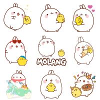 ตัวรีดติดเสื้อ  (F.129) Molang และ Piupiu กระต่ายน่ารักแพทช์สำหรับเสื้อผ้าความร้อนโอนความร้อนสติกเกอร์