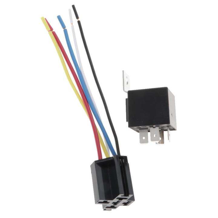 CCBEST DC12V 40A Automotive Relay with 5 Pin Wire Harness and Socket ...