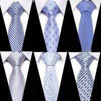 Luxury 7.5cm Men 39;s Classic Tie Silk Jacquard Woven Plaid Check Striped Cravatta Ties Man Bridegroom Business Necktie Accessories