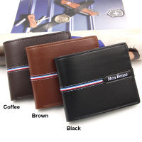 Men Bense กระเป๋าสตางค์ ผู้ชาย กระเป๋าเงิน กระเป๋าตัง บาง ทรงสั้น Wallet Mens Luxury Leather Credit/ID Card Holder Baellerry Billfold Coin Purse