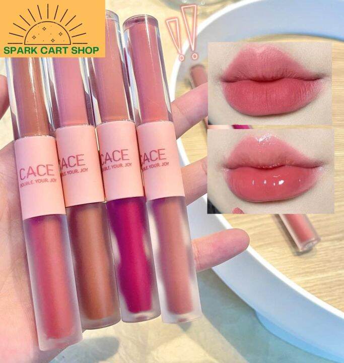 Spark Cart Double Headed Lip Glaze Chestnut Lip Mud Long Lasting ...