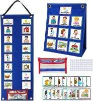 Kids Visual Schedule Calendar Chart 3 in1 Daily Chore Routine Chart Autism Learning Cognitive Cards Montessori Toys For Children Flash Cards