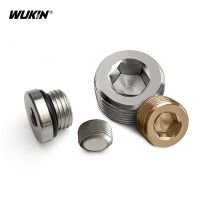 【cw】 Iron/Copper NPT Hexagon Socket Plug 1/8 quot; 1/4 quot; 3/8 quot; 1/2 quot; 3/4 quot; Male Thread Pneumatic Fitting Pipe End Cap