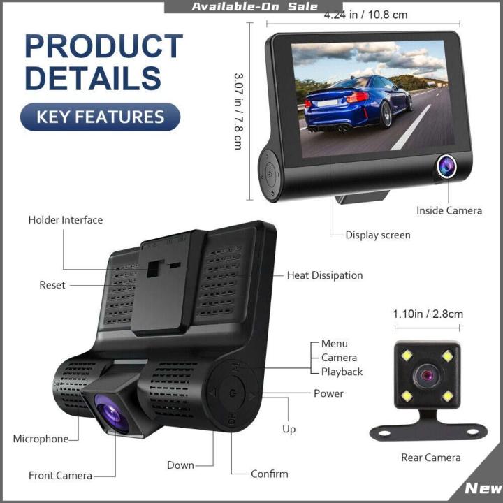 2.8' HD 1080P Car Dash Camera Cam Vehicle Front DVR Video Recorder - China Car  Camera, Car Rear View Camera