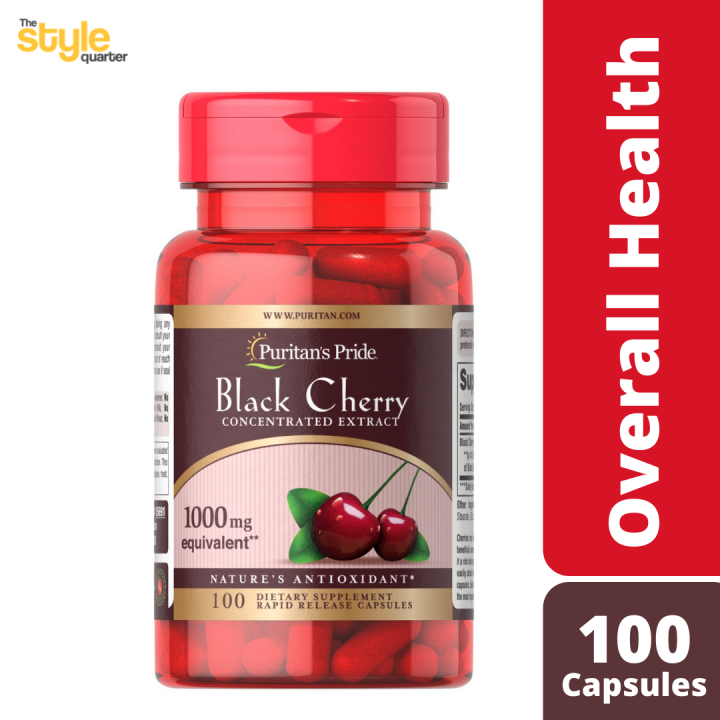 [AUTHENTIC] Puritan's Pride Black Cherry Extract 1000mg, Good for Gout