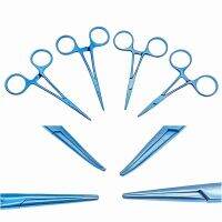 2Pcs Titanium Halsted Hemostatic Mosquito Forcep Straight Curved Ophthalmic Surgical Instrument