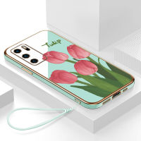 เคส oppo a16s กรอบสีทองชุบด้วยไฟฟ้า รวมทุกอย่าง ฝาหลัง วัสดุ TPU ป้องกันการหล่น ป้องกันการชนกัน กันน้ำ สายรัดข้อมือการ์ตูนน่ารัก เคสโทรศัพท์มือถือ