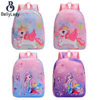 Puff fashion Kids Backpack Students Cute Cartoon Mermaid Unicorn Printing Large Capacity School Bag Lightweight Casual Backpack【fast】