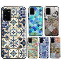 Moroccan Tiles Pattern Case For Samsung Galaxy S21 S22 Ultra Note 20 S8 S9 S10 Plus Note 10 Plus S20 FE Coque Electrical Safety
