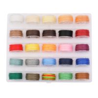 Nonvor 25 Color Round Waxed Thread Polyester Cord Wax Coated String Box Set Braided Bracelets Leather Craft Sewing Tools