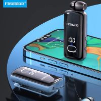 Fineblue หูฟังบลูทูธ5.3สำหรับธุรกิจ,หูฟังบลูทูธแบบธุรกิจ F580เวลาพูดคุย12ชั่วโมงหูฟังไร้สายตัดเสียงรบกวน