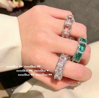 แหวนพลอยผิดปกติกับแหวนเซอร์โคเนียเกล็ดหิมะอัญมณีสีชุบทอง18K