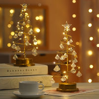 Creative Night Light LED Christmas Tree Lights LED Crystal Table Lamp Nightlight Bedside Light For Bedroom Decoration Lighting