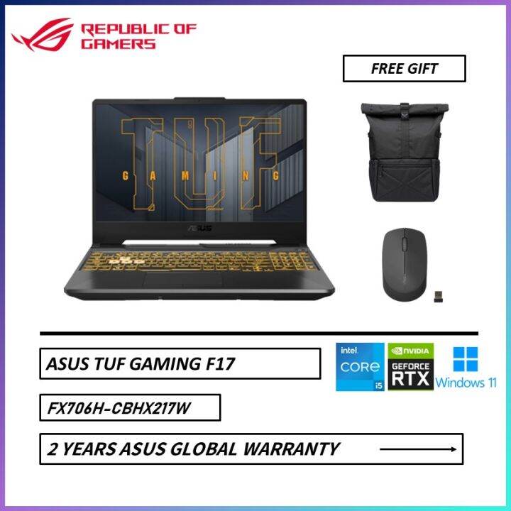 Asus Tuf F17 Fx706h Cbhx217w 173 Fhd 144hz Gaming Laptop Eclipse Gray I5 11400h 8gb 512gb 7860