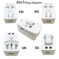 All in One Universal International Plug Adapter 2 USB Port World Travel AC Power Charger Adapter AU US UK EU Converter Wires  Leads  Adapters