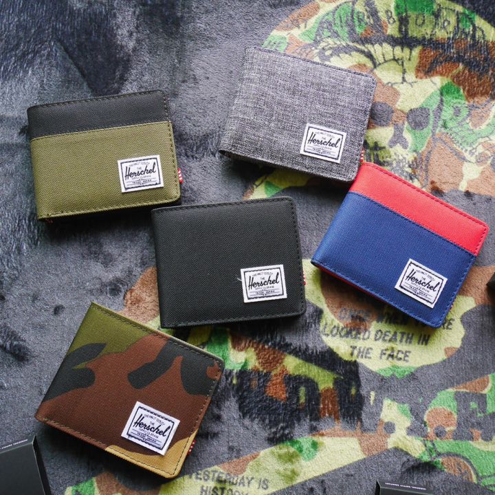 herschel-กระเป๋า2พับ-กล่อง-การ์ด-ช่องใส่เหรียญ-รุ่นยอดนิยม-มีหลายสีมากๆ