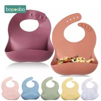 【JH】 Baby Bib Adjustable Picture Saliva Dripping Bibs Soft Edible Silicone Drooling Scarf