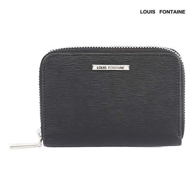 Louis Fontaine กระเป๋าสตางค์พับสั้นซิปรอบ รุ่น BELLA - สีดำ ( LFW0213_BL )