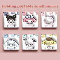 Cute Sanrio Small Makeup Mirror Kuromi Student Portable Make-up Folding Mirror G1G3