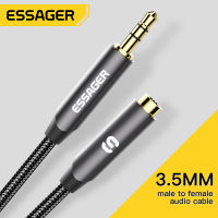 Essager AUX เคเบิ้ลแจ็ค3.5มิลลิเมตรชายกับหญิงสายสัญญาณเสียงลำโพงส่วนต่อขยายสายเคเบิ้ลสำหรับหูฟังเสียงลำโพง Extender AUX ลวดสาย