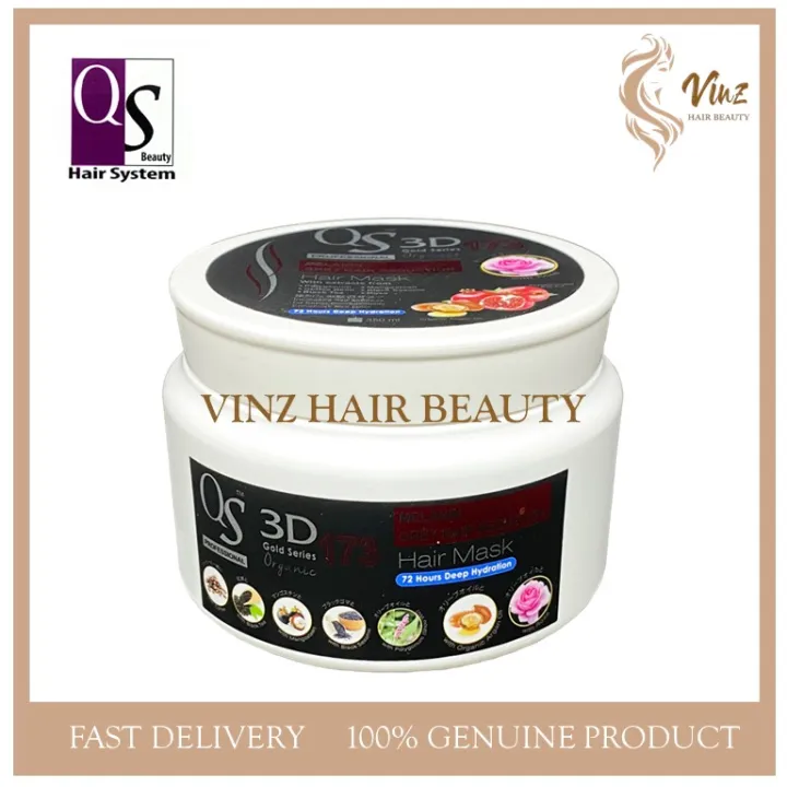 Qs Organic Series (3d173) Melanin Grey Hair Reduction Hair Mask - 350ml 