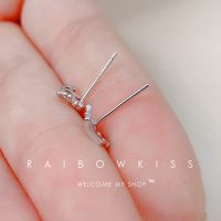 S925 pure silver crown Earrings simple small earrings student women jewelry gift