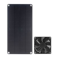 10W Outdoor Solar Powered Panel Fan Solar Powered Fan Cooling Ventilation for Chicken Pet Houses Camping Greenhouse RV Roof