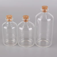 6pcs 50ml70ml120ml Glass Transparent Jars with Cork Stopper Empty Potion Bottles Wishing Vials for Art Crafts 3 Sizes U-Pick