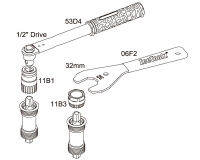 Icetoolz 11B1สำหรับ Shimano ISIS ไดรฟ์เข้ากันได้ตลับจักรยานจักรยานวงเล็บด้านล่าง BBs เครื่องมือที่มี20ฟันในแหวน