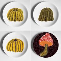 Japan Art Kusama Yayoi Pumpkin Plate Wall Decoration Hanging Plate Wall Plate Ceramic Decorative Plate Porcelain Plate