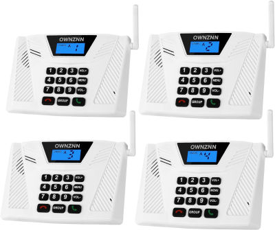 OWNZNN Intercoms Wireless for Home [Upgraded 2022] Hand Free 4921 Feet Range Intercom Real Time, Two Way Communication Home Intercom System with Group Call Full Duplex Intercom for Office Hotel House(4 Pack)