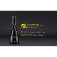 Pro +++ ไฟฉาย Nitecore P30 ไฟแรงสูง XP-L HI-V3 แสงขาว 1000 ลูเมน Hunting Flashlight (สีดำ) ราคาดี ไฟฉาย แรง สูง ไฟฉาย คาด หัว ไฟฉาย led ไฟฉาย แบบ ชาร์จ ได้